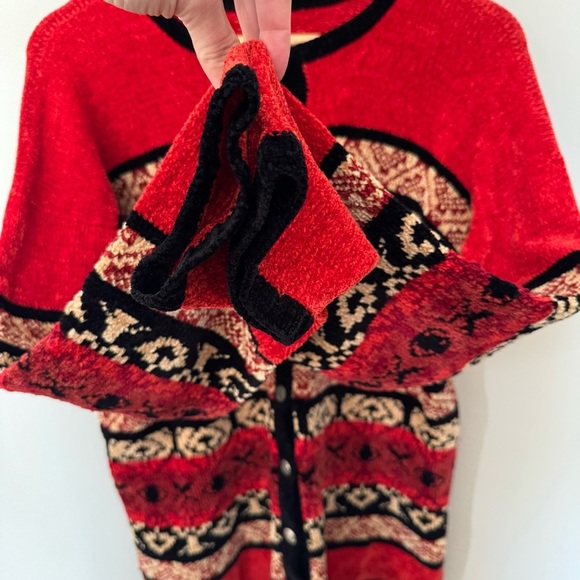 CB Milligan Milligan Brand Southwest Vintage Chenille Cardigan Size Medium - Picture 3 of 6